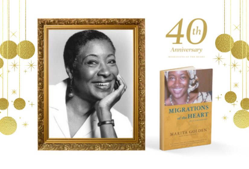 Marita-Golden-40th-Migrations-of-the-Heart-Anniversary gold and white banner