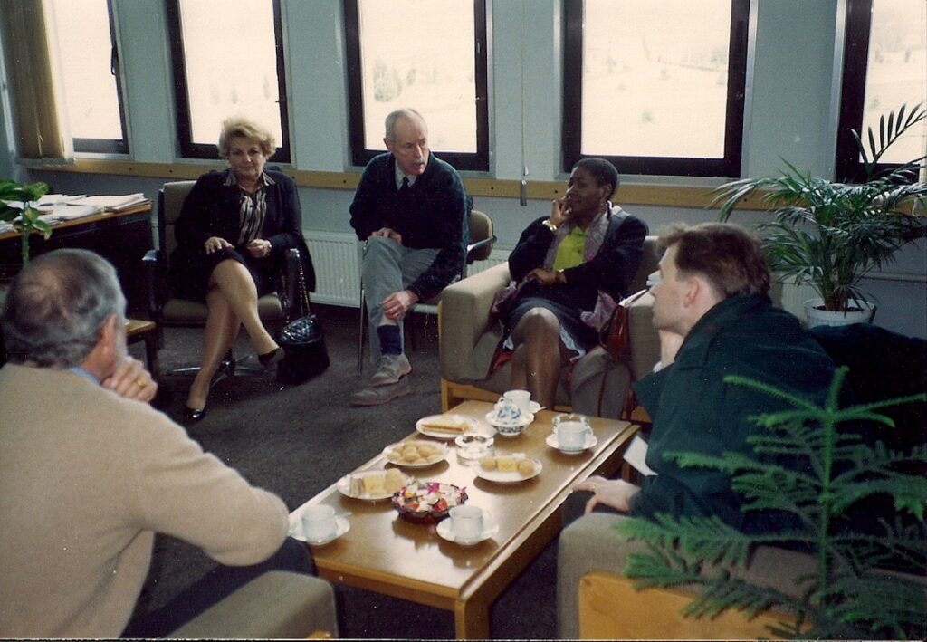 Marita Golden with Turkish writers as a visiting writer in Turkey 1992